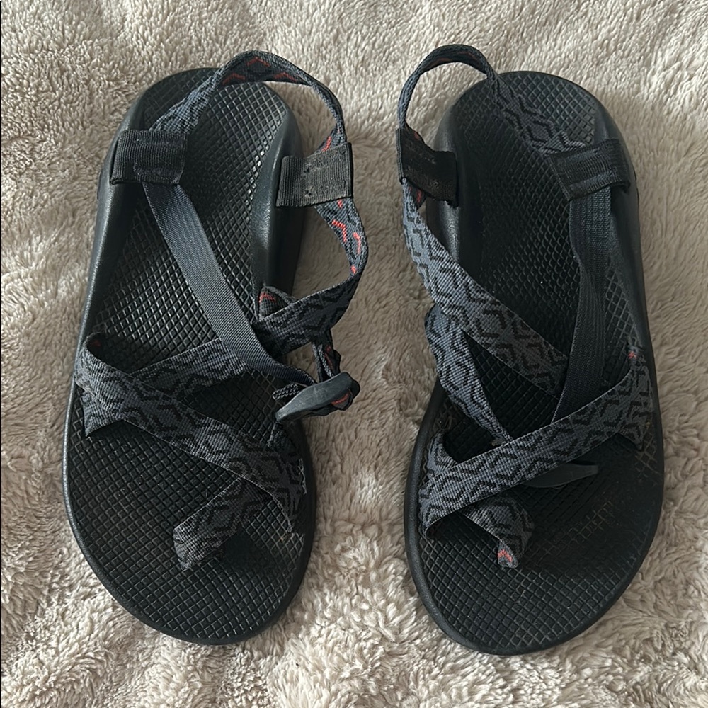 Men’s Chaco Black Sandals with Woven Straps